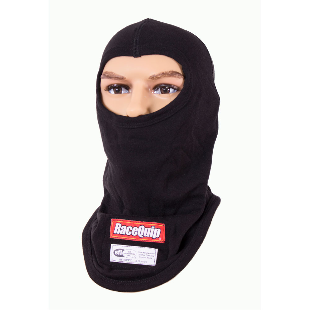 Photo for RaceQuip Head Sock 433992; Balaclava Head Sock Aramid, FRC 2 Layer Black