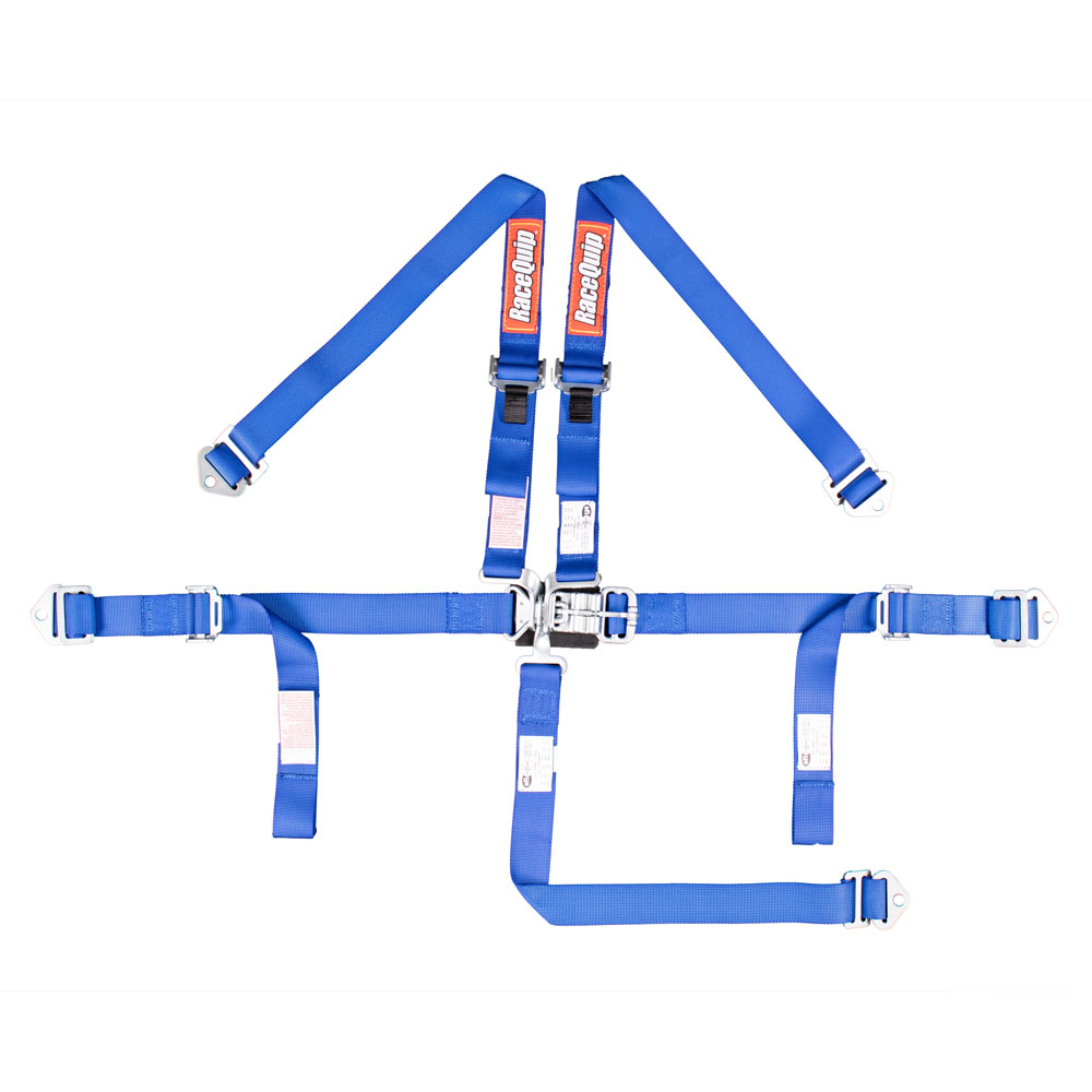 Photo for RaceQuip Seat Belt Harness 709029; Jr. Dragster, Quarter Midget 2.000 in. Blue 5 Point Latch 