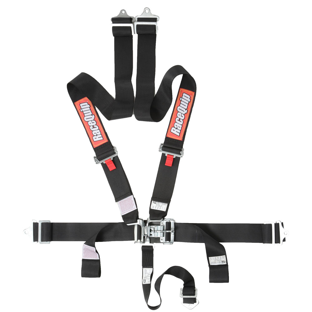 Photo for RaceQuip Seat Belt Harness 711001; Latch and Link 5-Point 3.000 in. Black 5 Point Latch