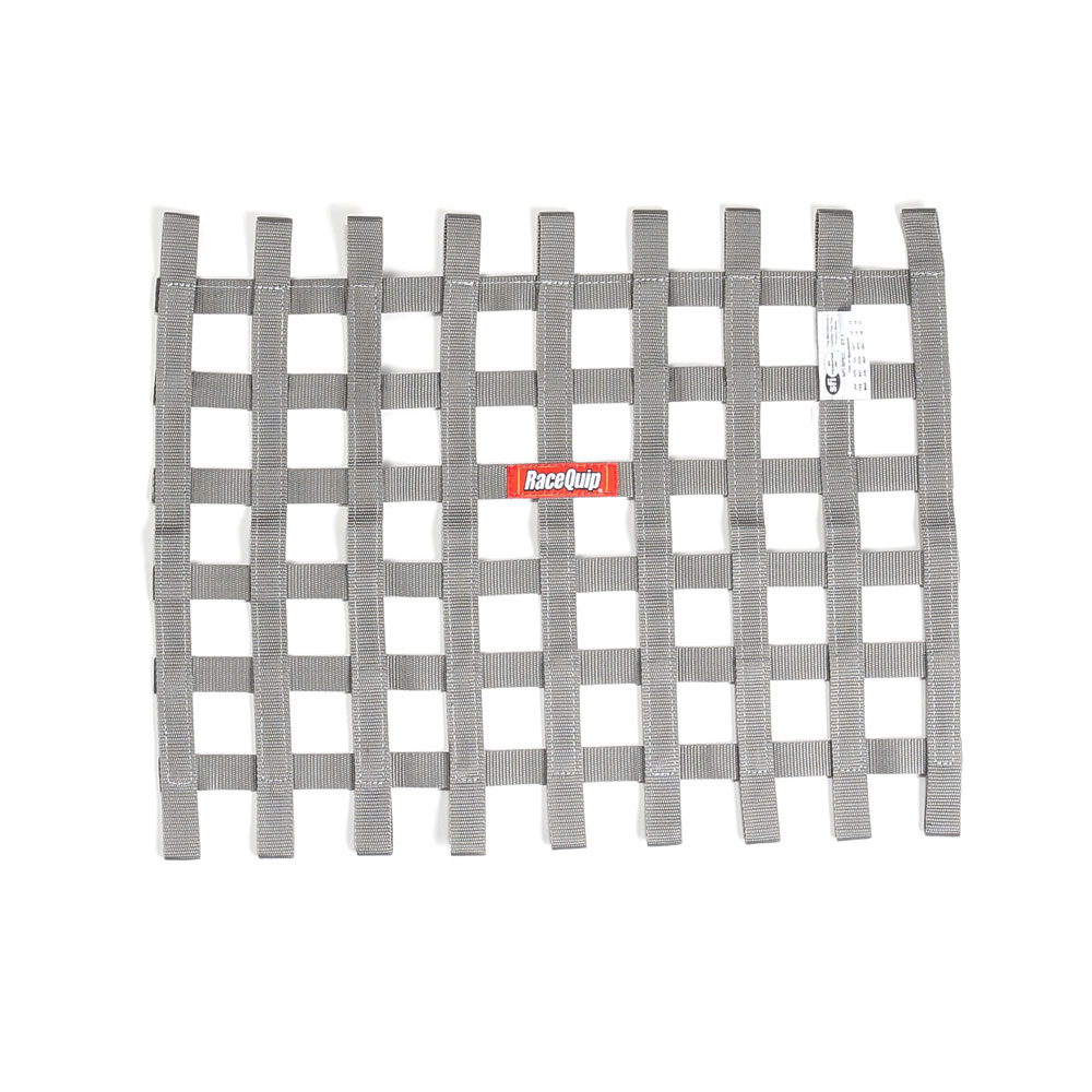 Photo for RaceQuip Window Net 725065; SFI 27.1 18.000 x 24.000 in. Platinum 1.000 in. Polypropylene Webbing