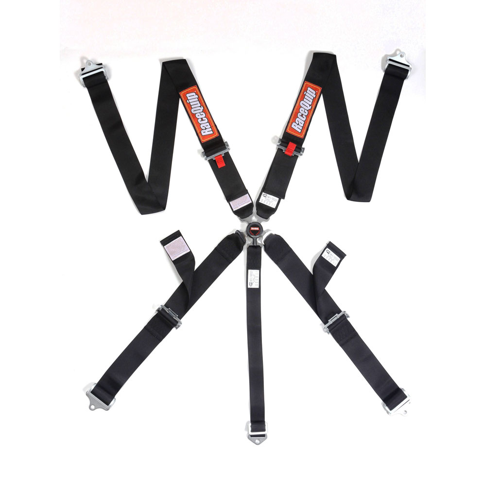 Photo for RaceQuip Seat Belt Harness 742002; Sportsman 5-Point 3.000 in. Black 5 Point Camlock