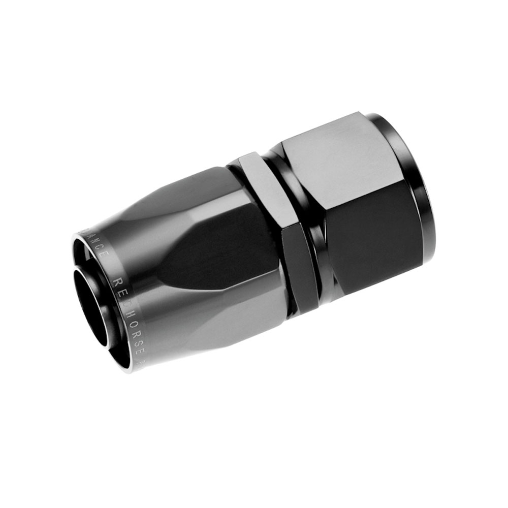 Redhorse Performance Fuel Hose Fitting 1000-20-2; Swivel Hose End Black Anodized -20AN Straight -20AN Female 