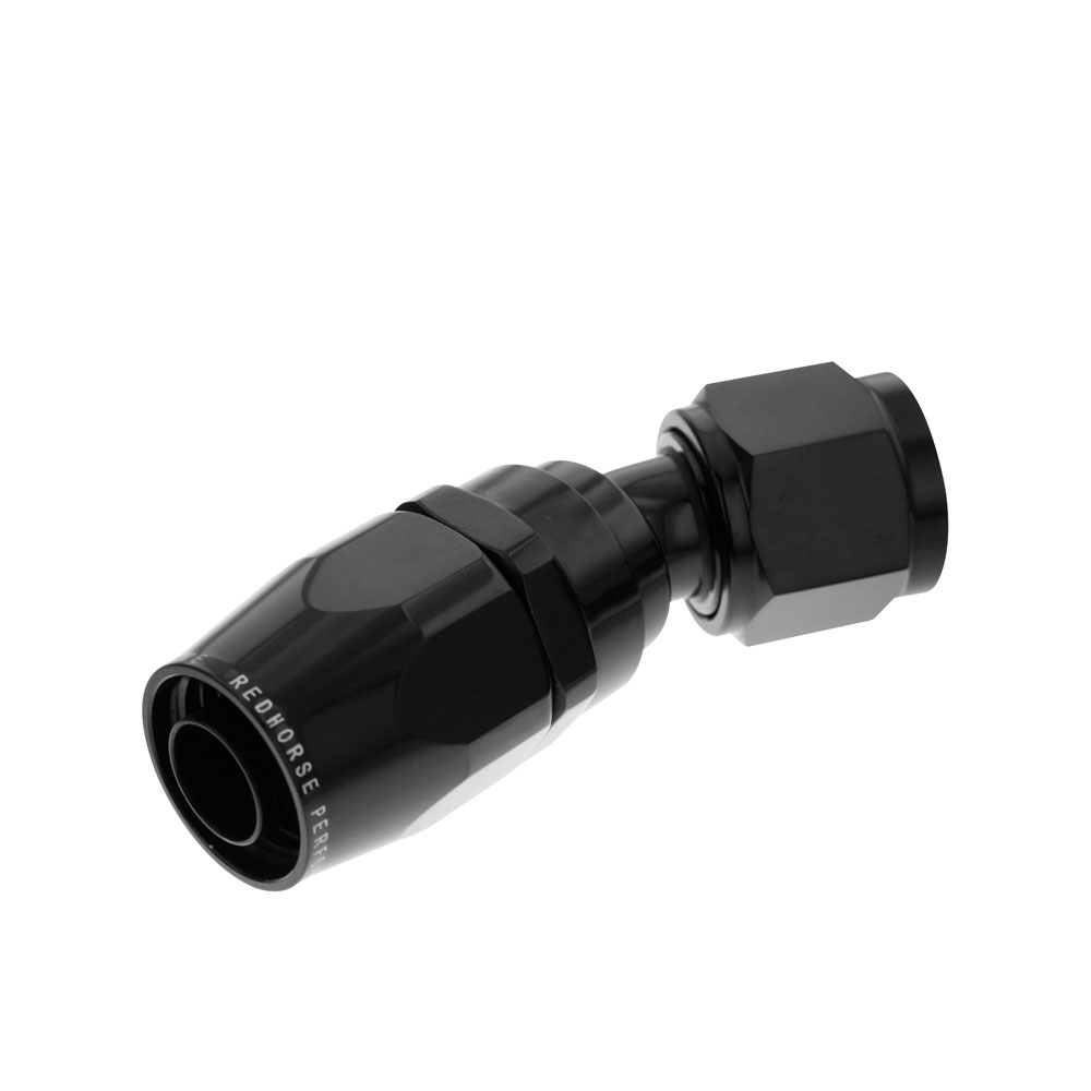 Redhorse Performance Fuel Hose Fitting 1030-04-2; Swivel Hose End Black Anodized -04AN 30 deg. -04AN Female 
