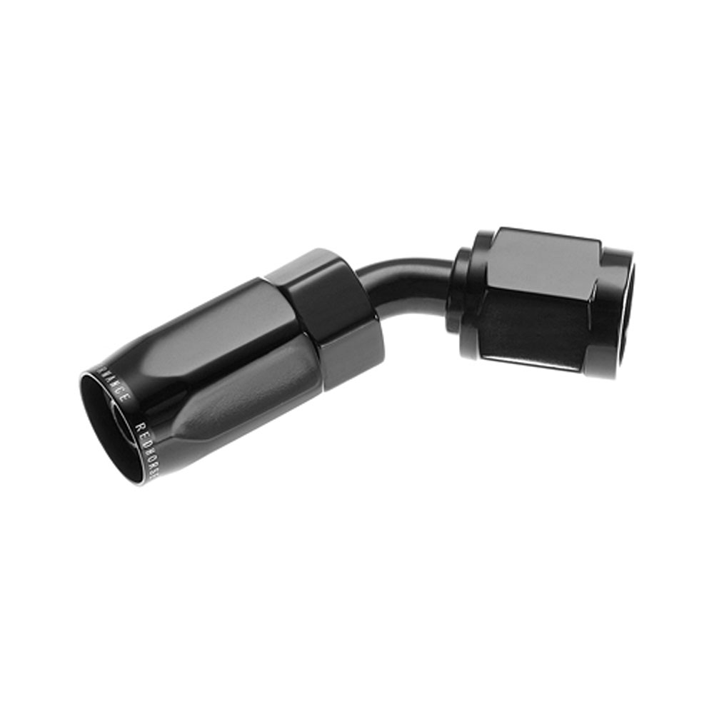 Redhorse Performance Fuel Hose Fitting 1045-04-2; Swivel Hose End Black Anodized -04AN 45 deg. -04AN Female 