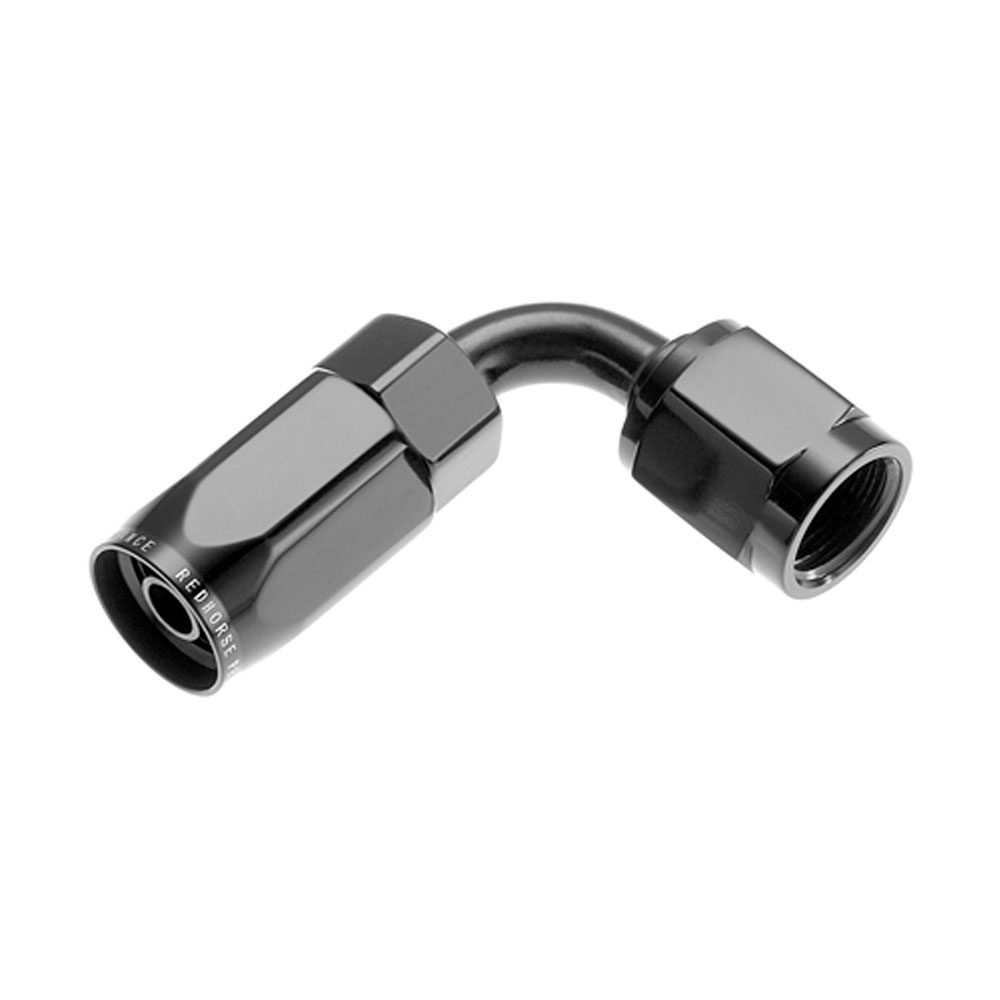 Redhorse Hose End 1090-04-2; Swivel Hose End Black Anodized -04AN 90 deg. -04AN Female 