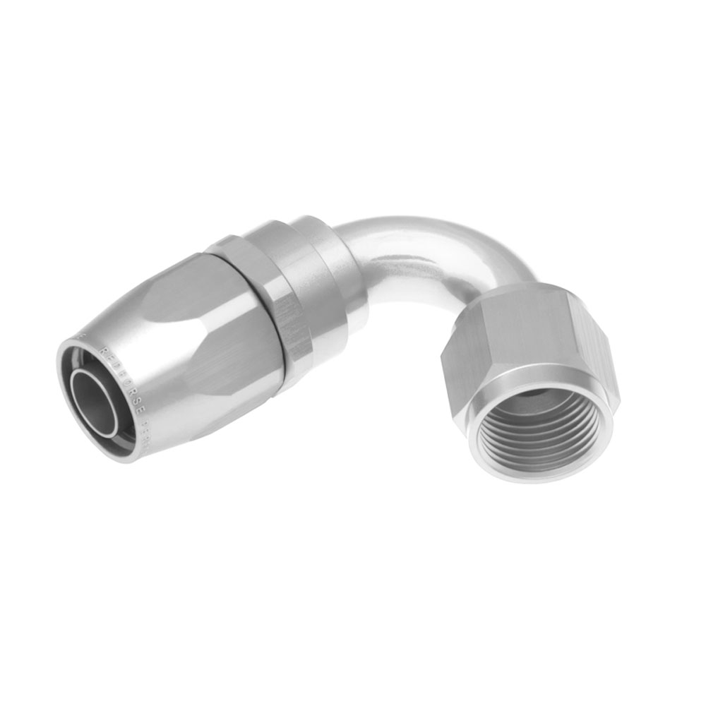 Photo for Redhorse Performance Fuel Hose Fitting 1120-06-5; Swivel Hose End Clear Anodized -06AN 120 deg. -06AN Female 