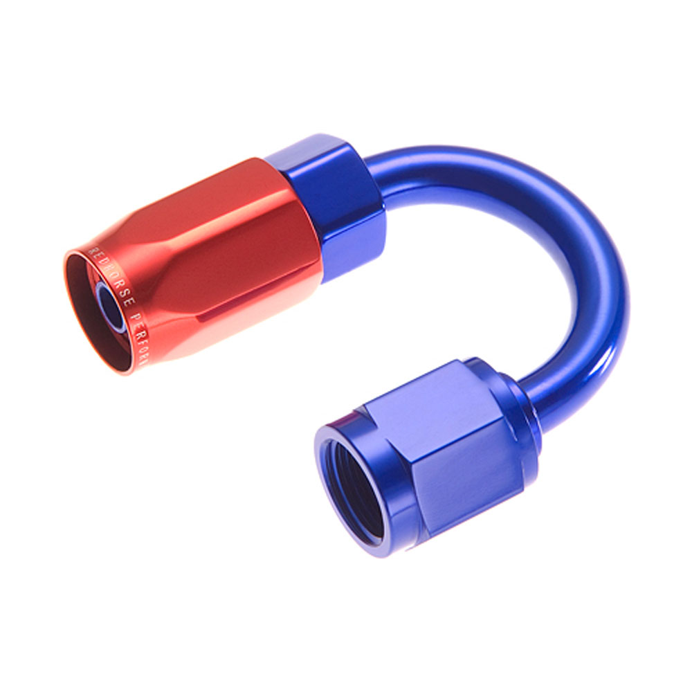 Redhorse Hose End 1180-04-1; Swivel Hose End Red/Blue -04AN 180 deg. -04AN Female 