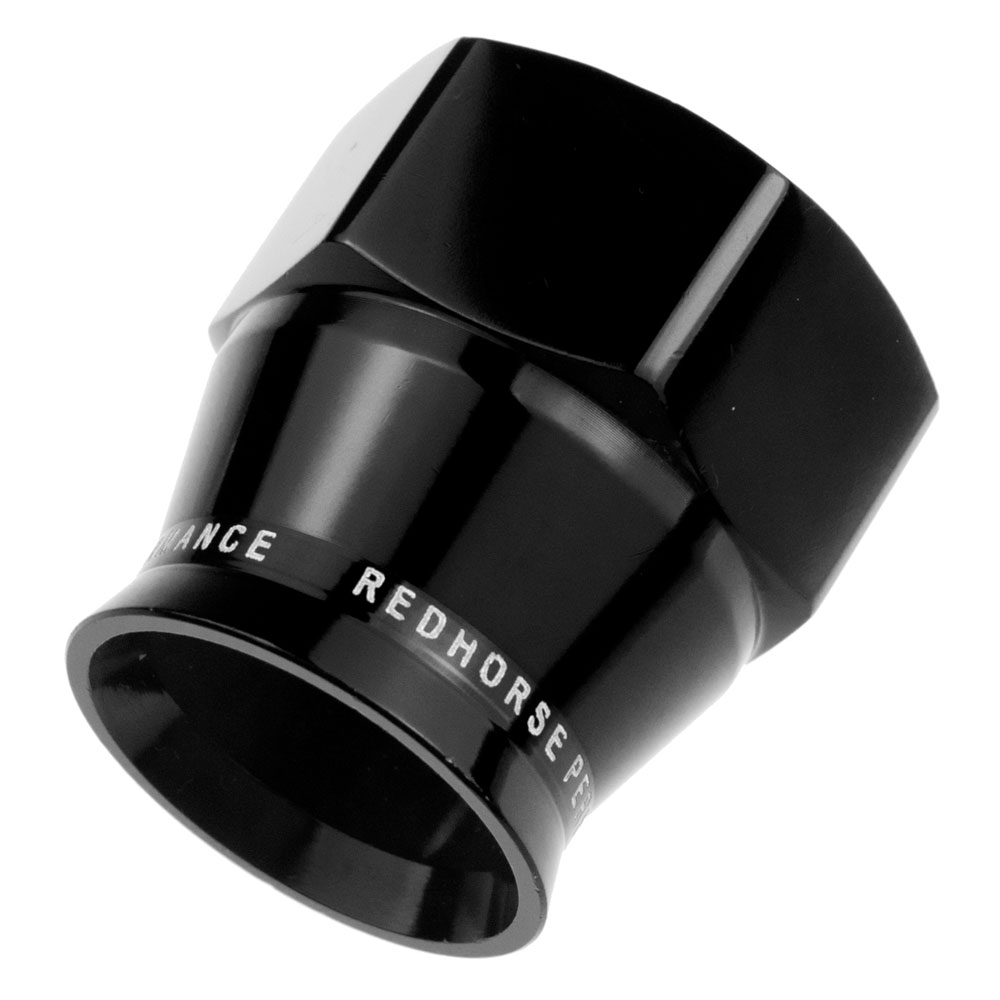 Redhorse Performance Fuel Hose Fitting 1200-08-2; Swivel Hose End Black Anodized -08AN Straight -08AN Female 