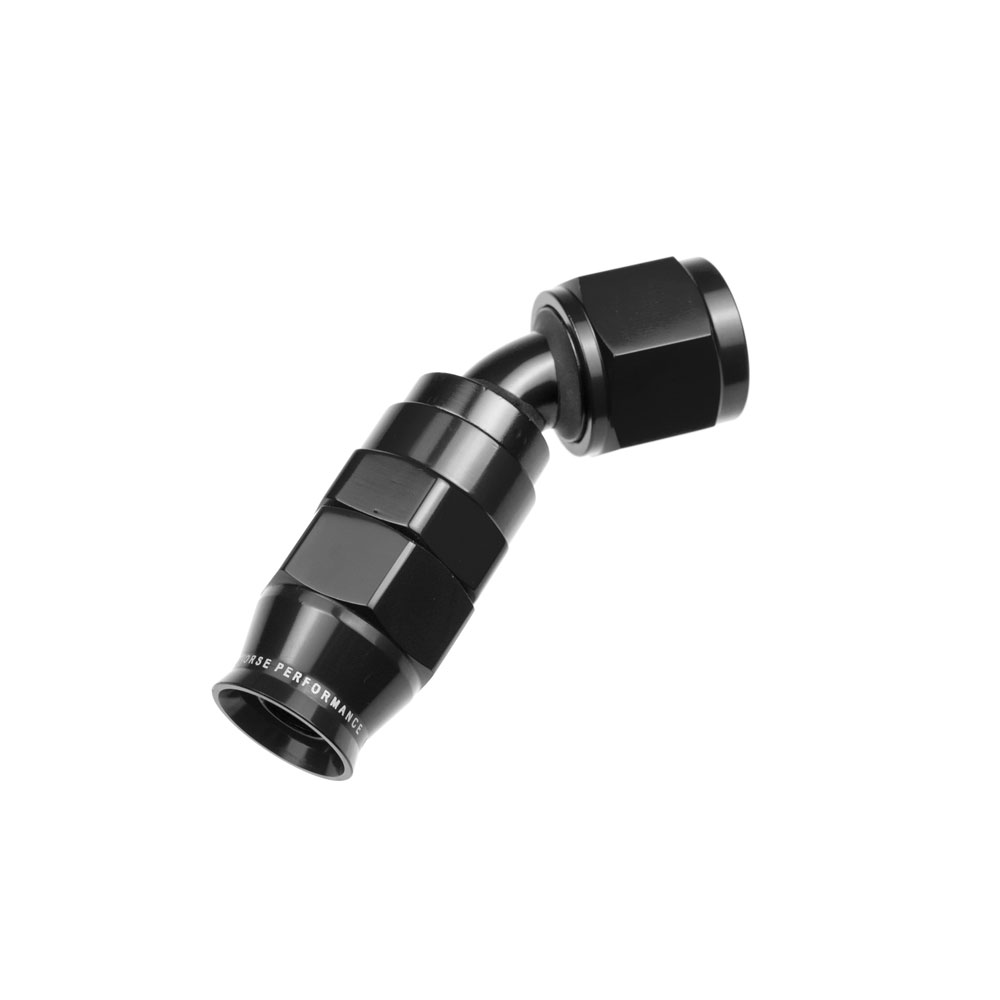 Photo for Redhorse Performance Fuel Hose Fitting 1245-10-2; Swivel Hose End Black Anodized -10AN 45 deg. -10AN Female