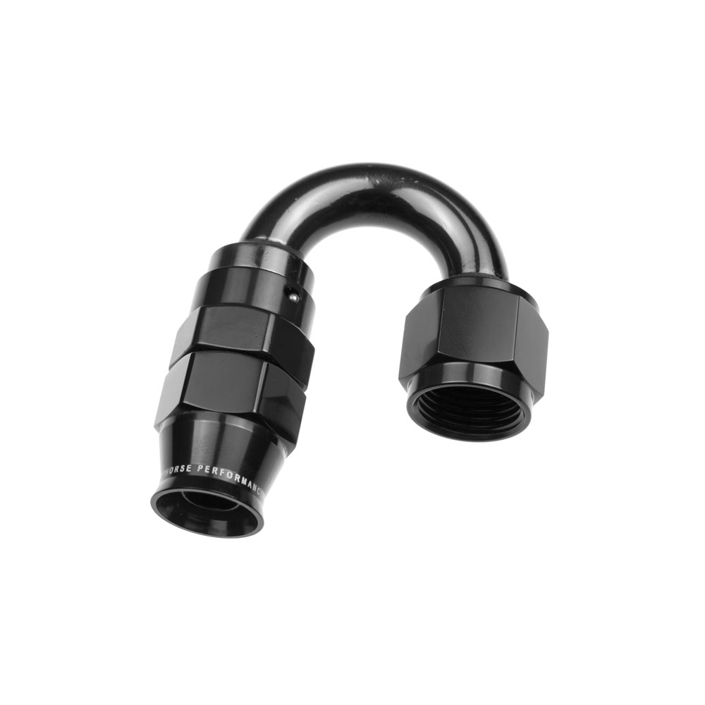Photo for Redhorse Performance Fuel Hose Fitting 1280-10-2; Swivel Hose End Black Anodized -10AN 180 deg. -10AN Female