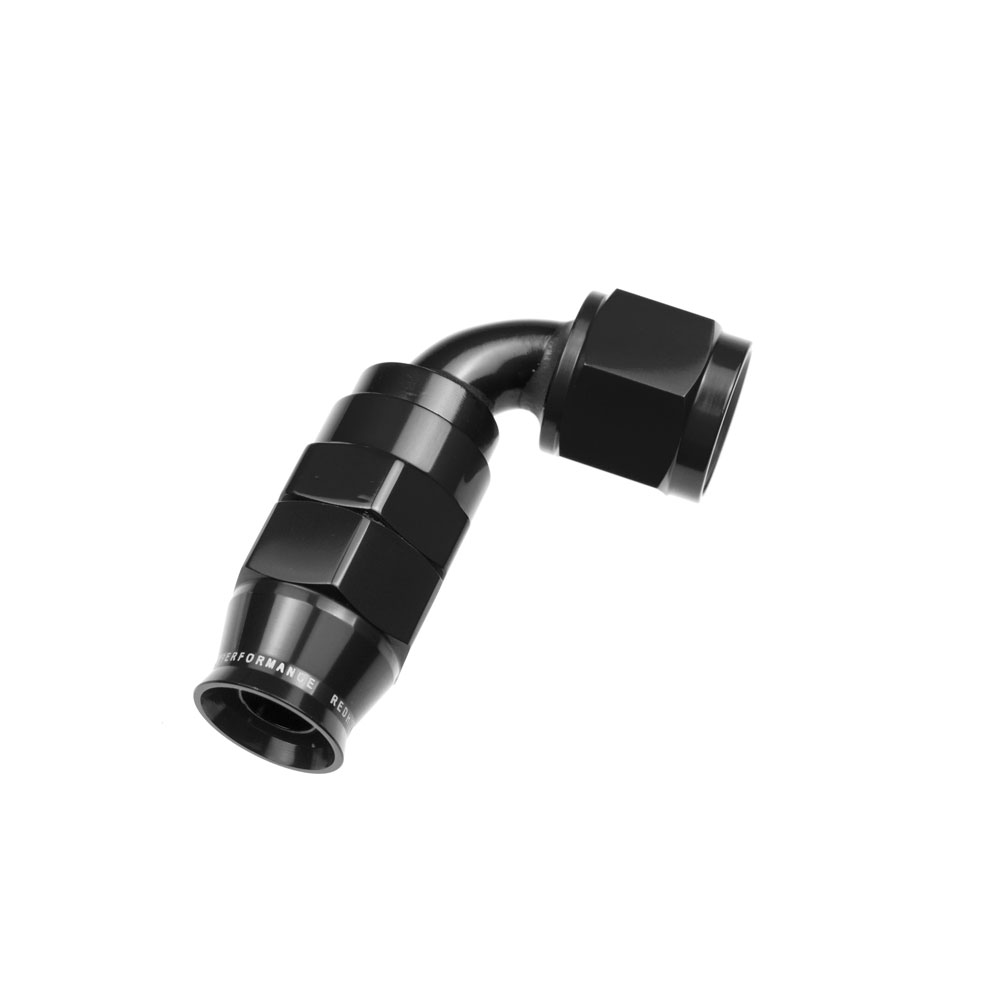Redhorse Performance Fuel Hose Fitting 1290-10-2; Swivel Hose End Black Anodized -10AN 90 deg. -10AN Female 