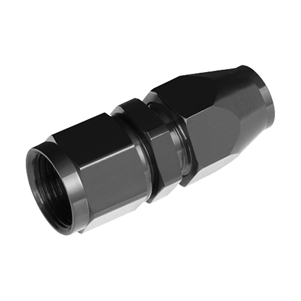 Redhorse Performance Tube Fitting 3000-08-08-2; AN to Hard Line Adapter Black Anodized -08AN Female Straight 1/2 in. Line 
