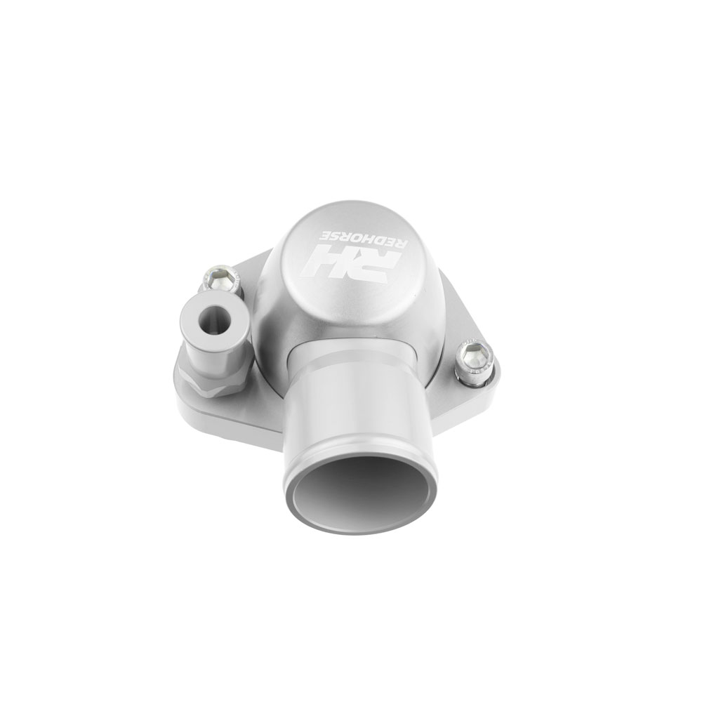Photo for Redhorse Performance Thermostat Housing 4910-302-24-5; 80 deg. O Ring Swivel Clear Anodized Aluminum for Ford 260 to 351W