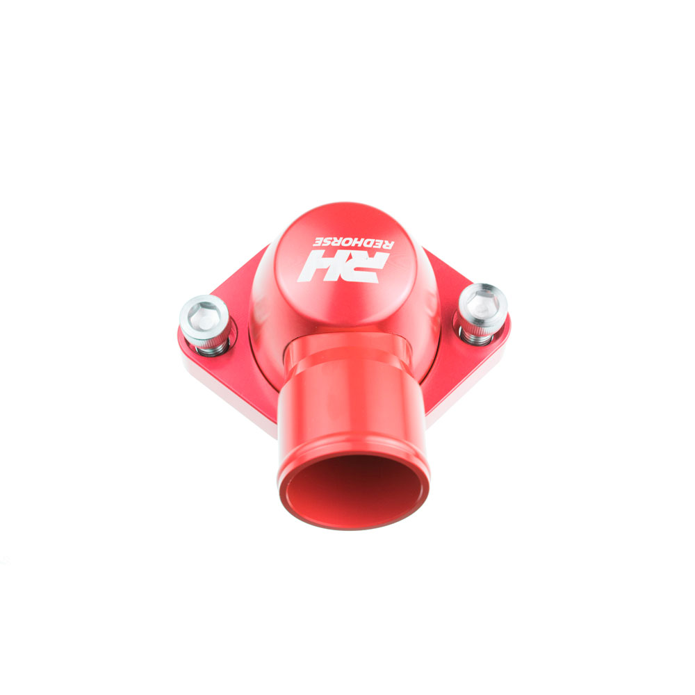 Photo for Redhorse Performance Thermostat Housing 4910-455-24-3; 80 deg. Red Aluminum for Pontiac
