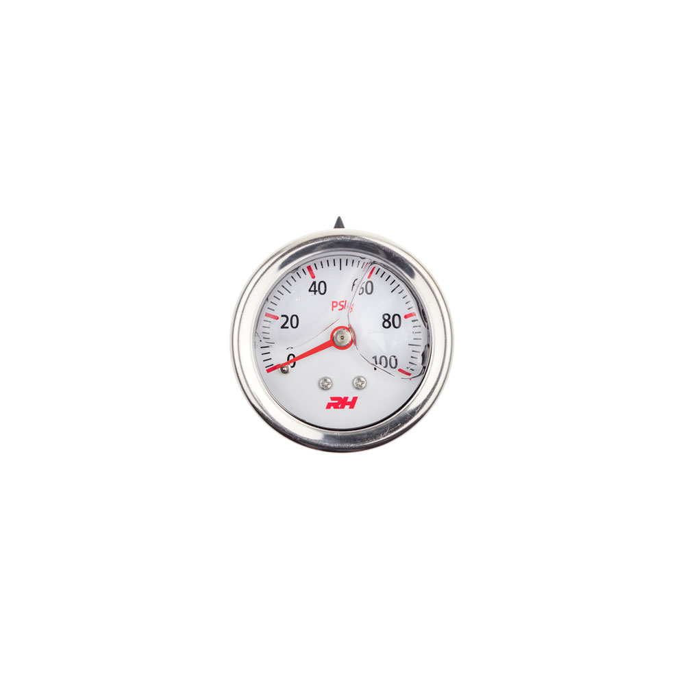 Photo for Redhorse Fuel Pressure Gauge 5001-100-1; Inline 0 to 100 PSI 1-1/2 in. Full Mechanical