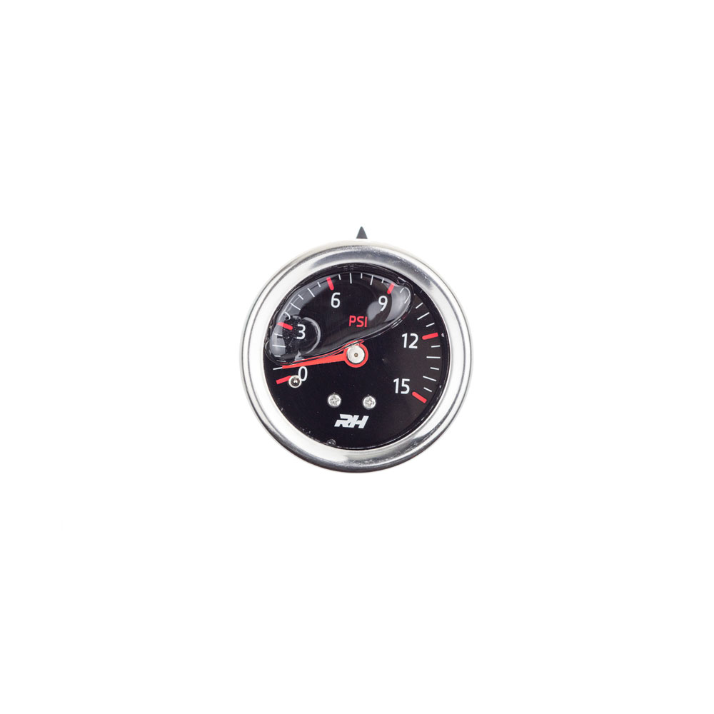 Redhorse Performance Fuel Pressure Gauge 5001-15-3; Inline 0 to 15 PSI 1-1/2 in. Full Mechanical 