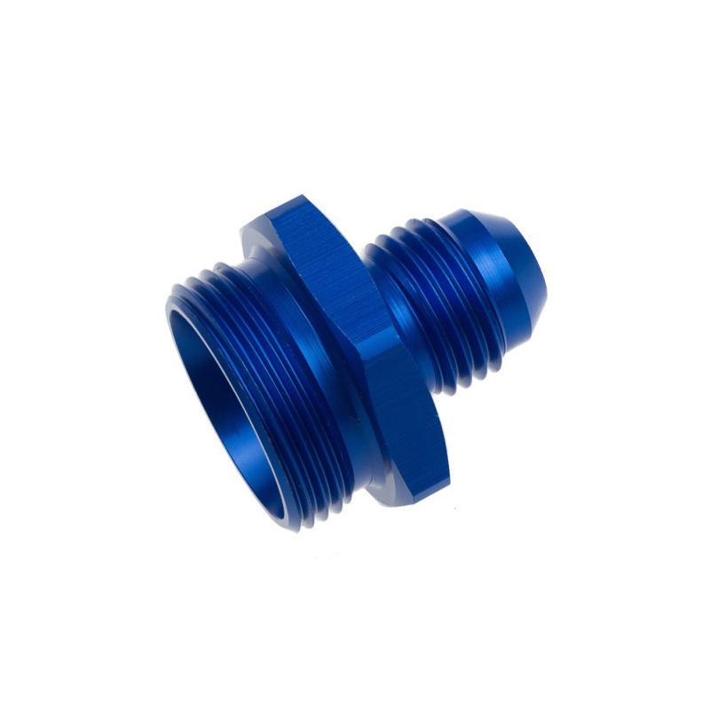 Redhorse Carburetor Fuel Inlet Fitting 5030-06-1; Carburetor Inlet Fitting Blue Anodized -06AN Male Straight 7/8 in. -20 Male 