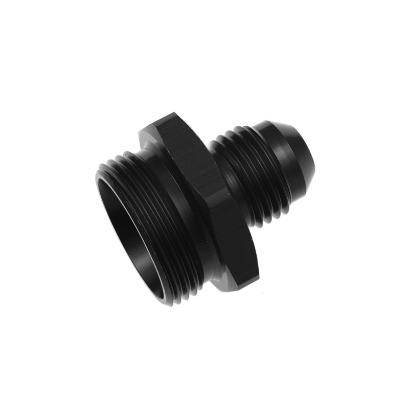 Redhorse Carburetor Fuel Inlet Fitting 5030-06-2; Carburetor Inlet Fitting Black Anodized -06AN Male Straight 7/8 in. -20 Male 