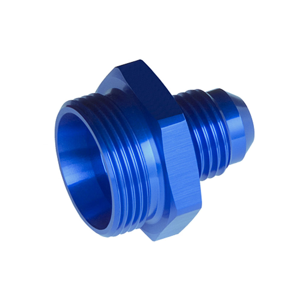 Redhorse Carburetor Fuel Inlet Fitting 5040-08-1; Carburetor Inlet Fitting Blue -08AN Male Straight 7/8 in. -20 Male 