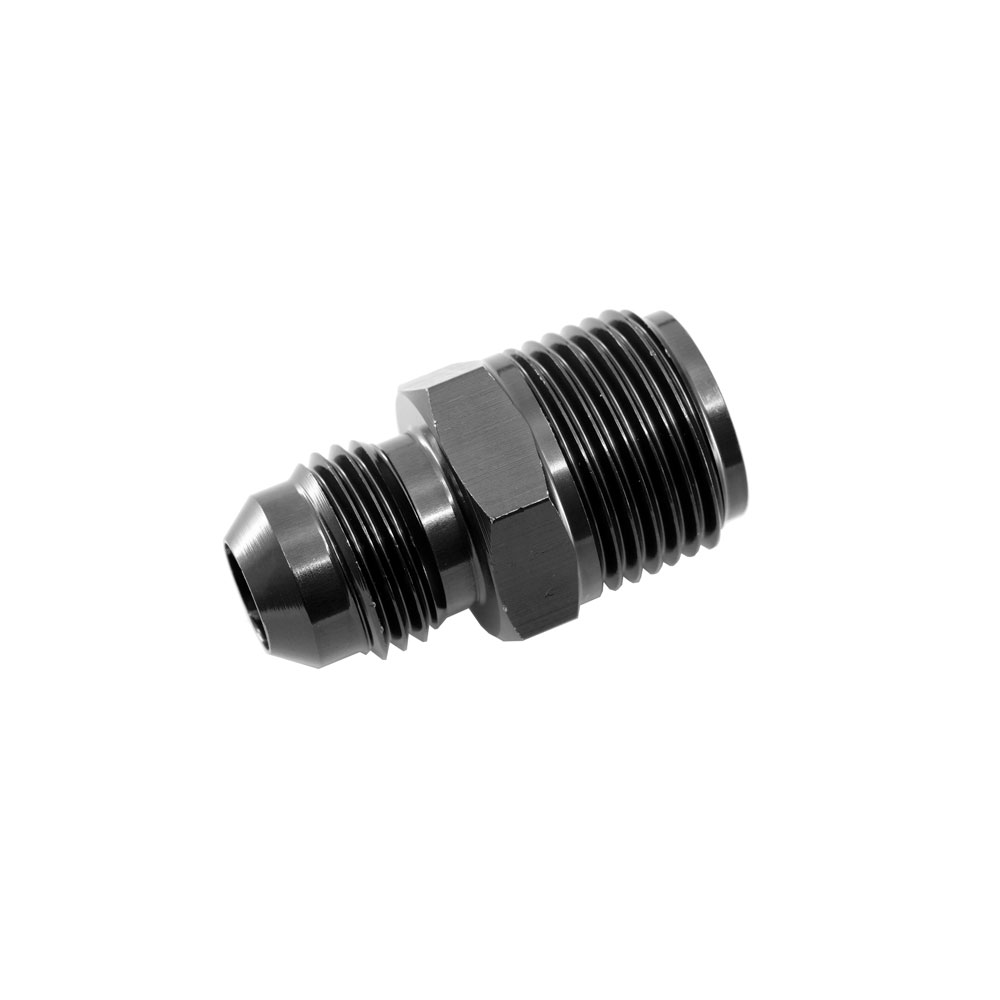 Redhorse AN Fitting 5070-06-11-2; AN to Inverted Flare Adapter Black -06AN male Straight 11/16 in. -18 inverted flare 