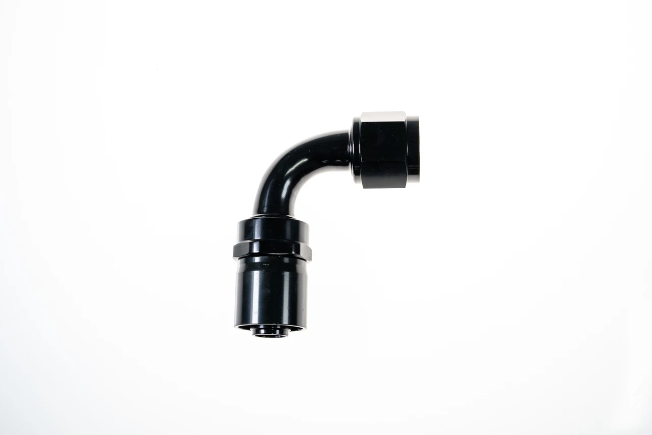 Redhorse Hose End 7092-08-2; Crimp Style Crimp On Black -08AN 90 deg. 