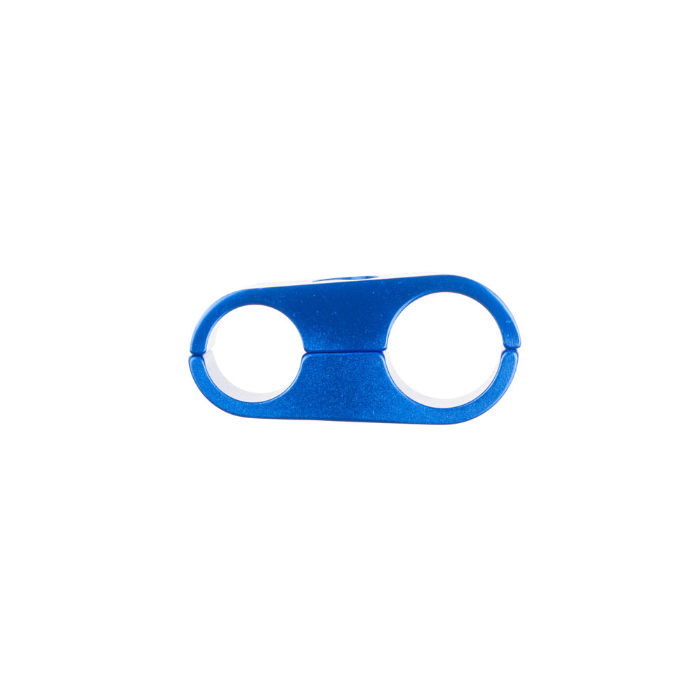 Redhorse Hose Separator 730-10-10-1; 2 Hose -10AN Blue Anodized Aluminum 
