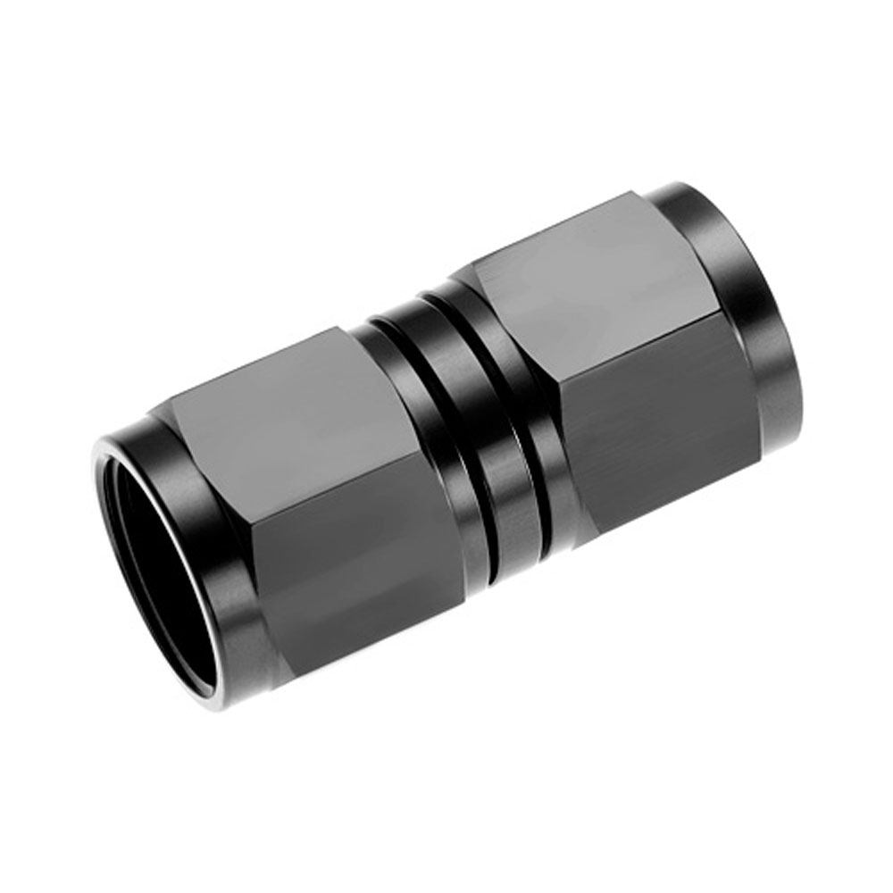Redhorse Performance AN Fitting 8100-08-2; AN to AN Coupler Black -08AN Female Straight -08AN Female 