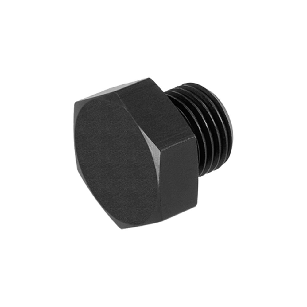Photo for Redhorse Performance O-Ring Boss Fitting 814-03-2; ORB Plug Black Anodized -03AN ORB Male Straight Hex