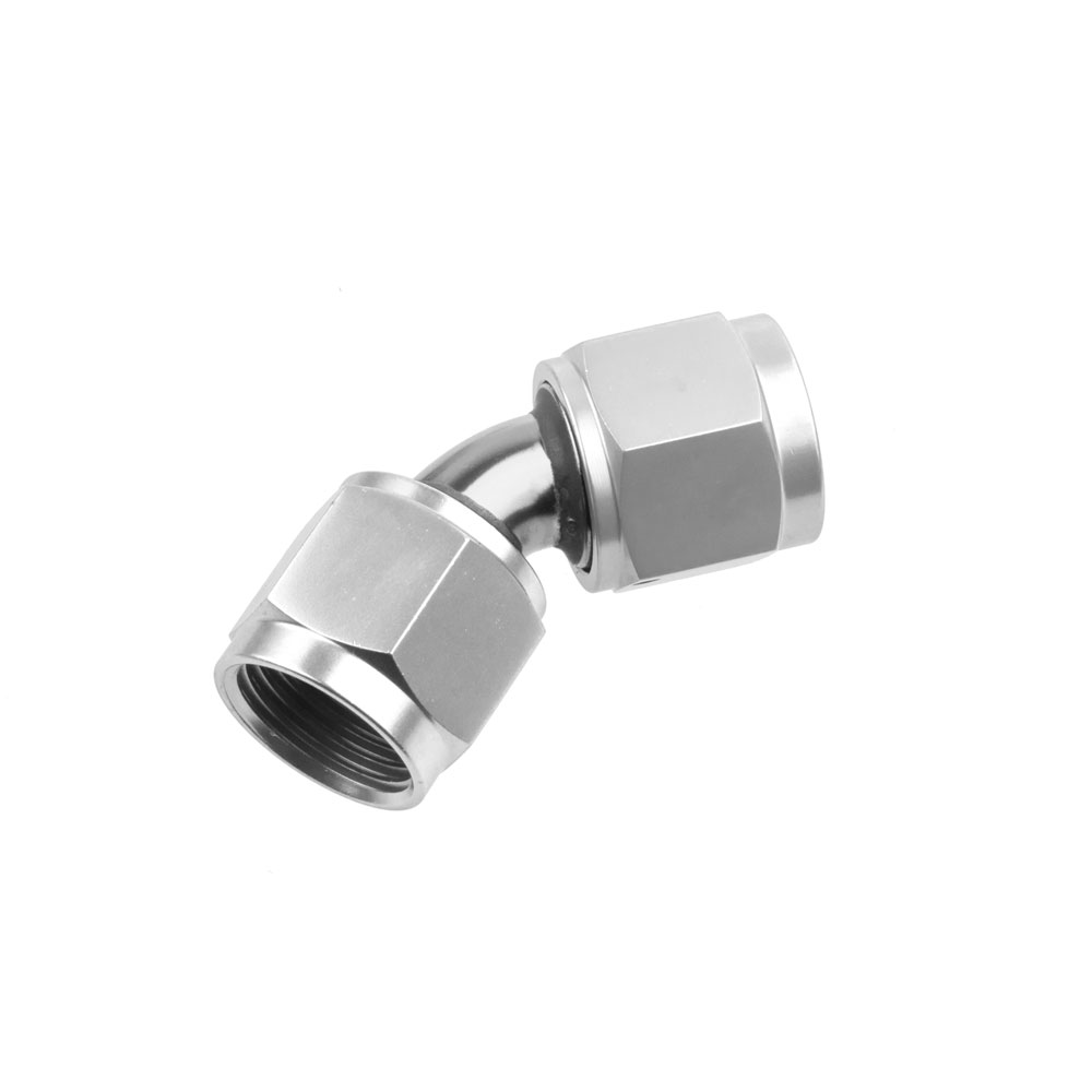 Photo for Redhorse AN Fitting 8145-16-5; Female Coupler Swivel Coupler Clear ANodized -16AN Female 45 deg. -16AN Female