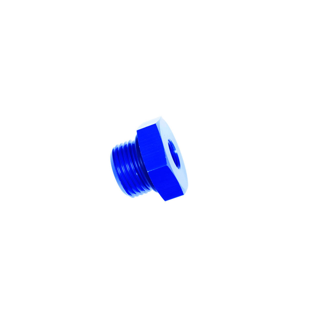 Photo for Redhorse Performance O-Ring Boss Fitting 8148-06-2; Adapter Black -06AN ORB male Straight 1/8 in. NPT female