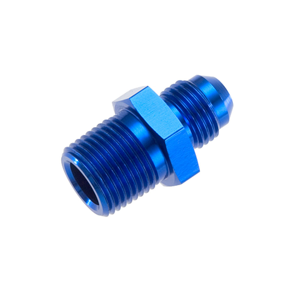 Redhorse Performance AN Fitting 816-06-06-1; AN to NPT Adapter Blue -06AN Male Straight 3/8 in. NPT Male 