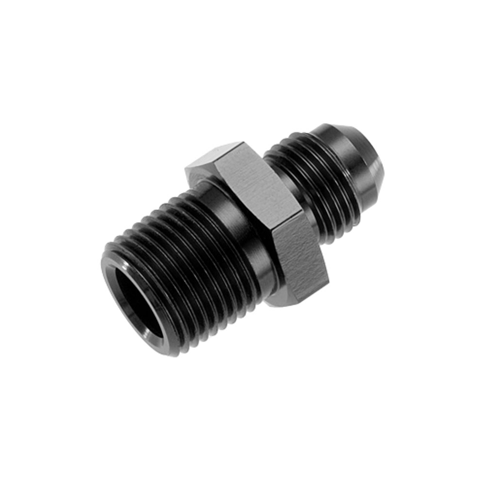 Redhorse Performance AN Fitting 816-06-06-2; AN to NPT Adapter Black -06AN Male Straight 3/8 in. NPT Male 