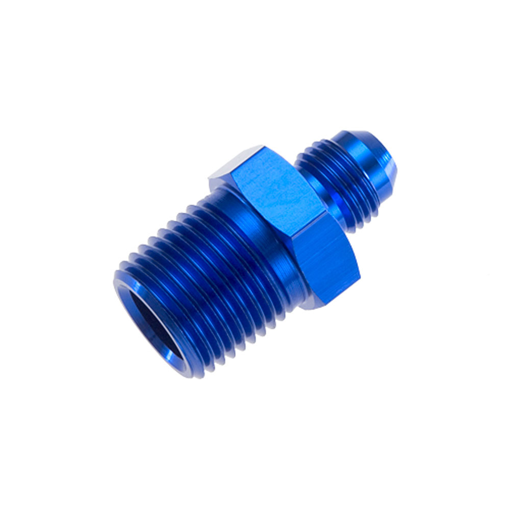 Redhorse Performance AN Fitting 816-06-08-1; AN to NPT Adapter Blue -06AN Male Straight 1/2 in. NPT Male 