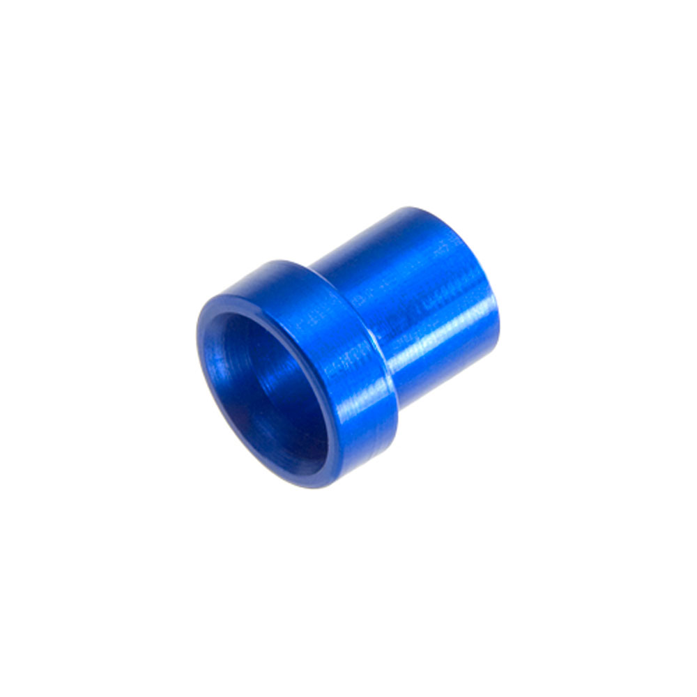 Redhorse Performance Tube Fitting 819-04-1; Tube Sleeve Blue Anodized 1/4 in. Tube Straight -04AN 