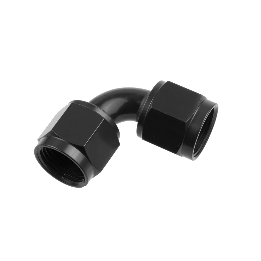 Redhorse Performance AN Fitting 8190-04-2; AN to AN Coupler Black -04AN Female 90 deg. -04AN Female 