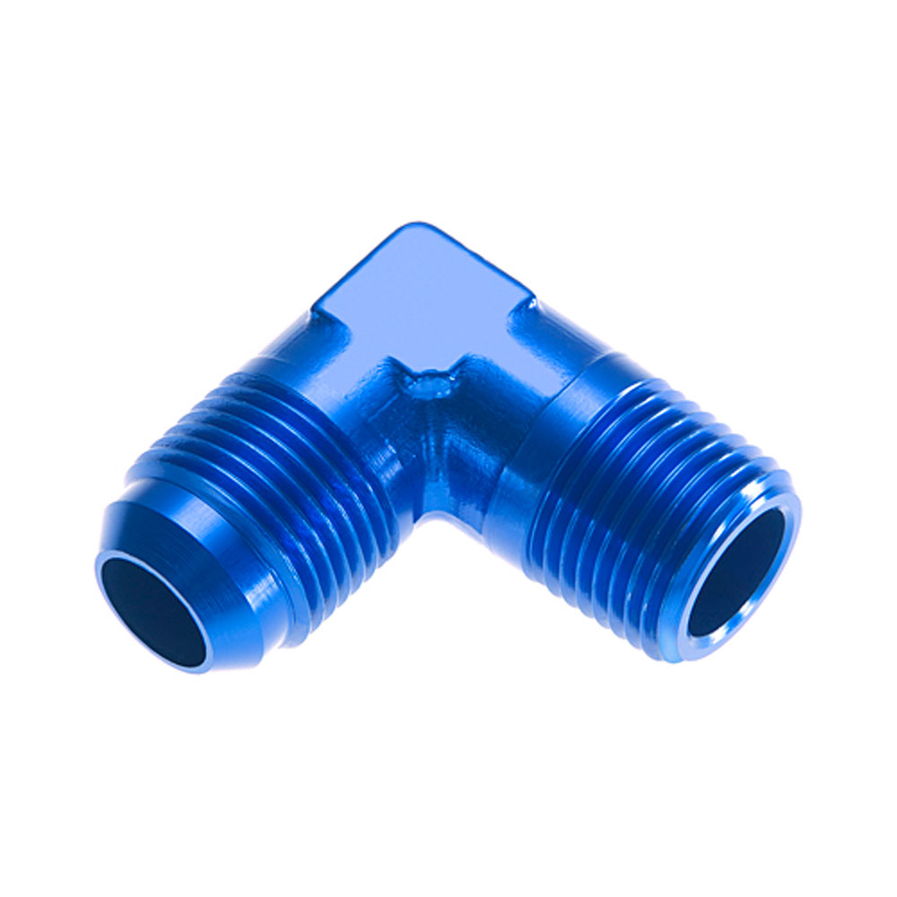 Redhorse Performance AN Fitting 822-10-08-1; AN to NPT Adapter Blue -10AN Male 90 deg. 1/2 in. NPT Male 