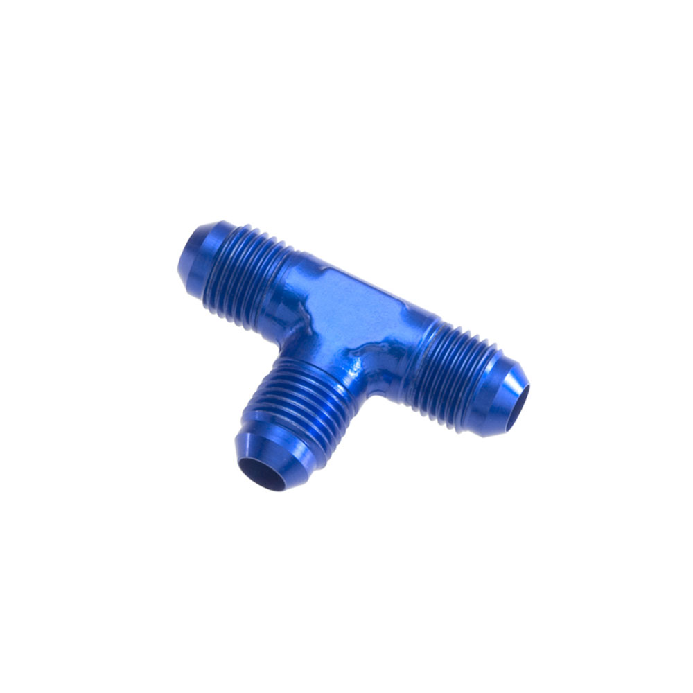 Redhorse Performance AN Fitting 824-04-1; AN to AN Tee Blue -04AN Male Tee -04AN Male -04AN Male 