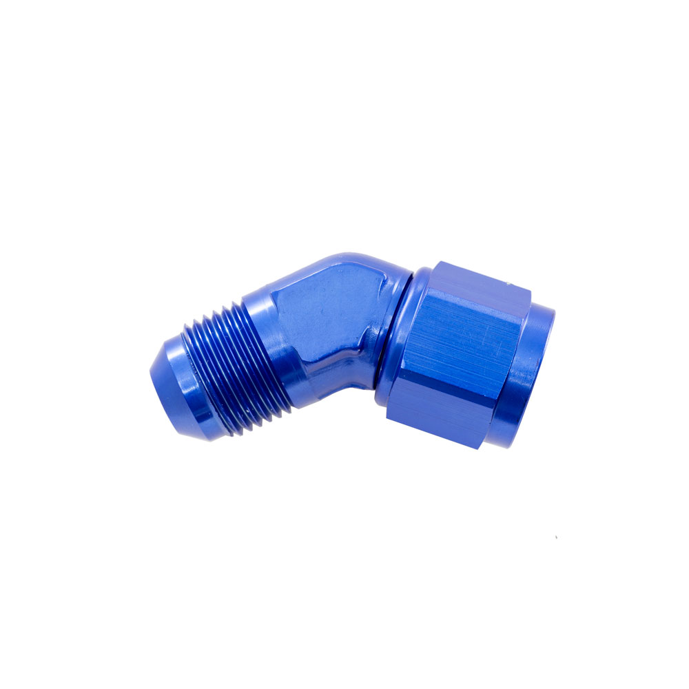 Redhorse AN Fitting 8245-06-06-2; Coupler Black -06AN male 45 deg. -06AN female 