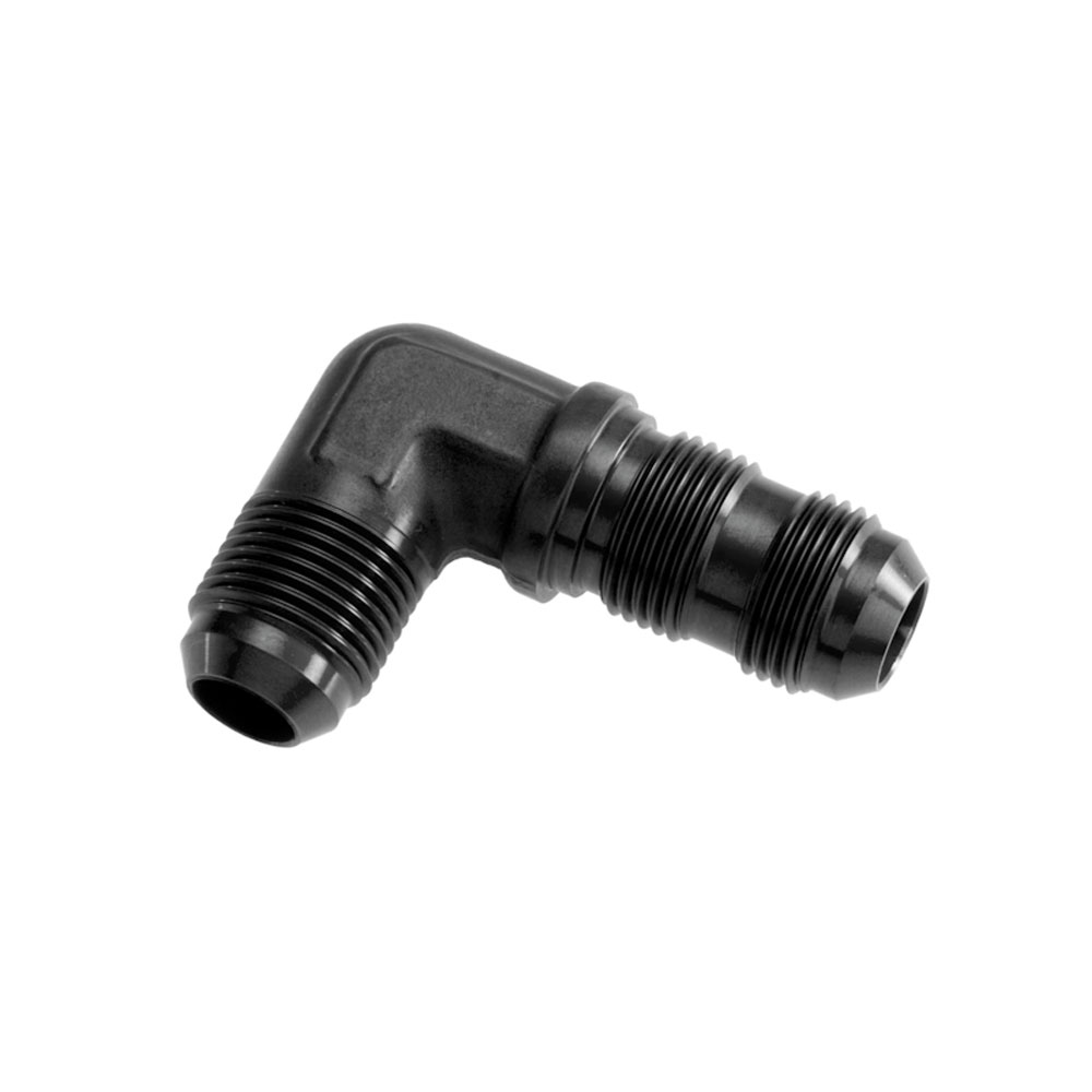 Redhorse Performance AN Fitting 833-04-2; AN to AN Bulkhead Union Black -04AN Male 90 deg. -04AN Male 