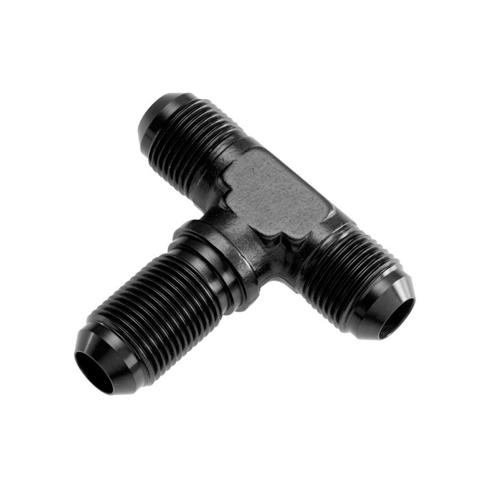 Redhorse Performance AN Fitting 834-04-2; AN to AN Bulkhead Tee Black -04AN Male Tee -04AN Male -04AN Male 