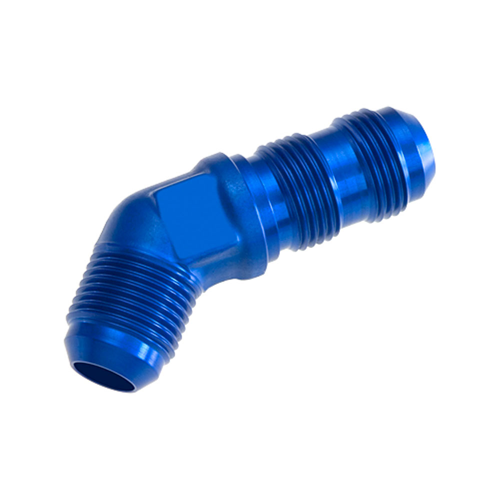 Photo for Redhorse Performance AN Fitting 837-08-1; AN to AN Bulkhead Union Blue -08AN Male 45 deg. -08AN Male
