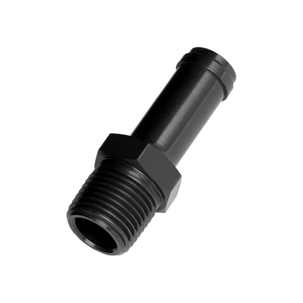 Redhorse Pipe Fitting 840-06-04-2; NPT to Hose Barb Adapter Black 1/4 in. NPT Male Straight 3/8 in. Hose Barb 
