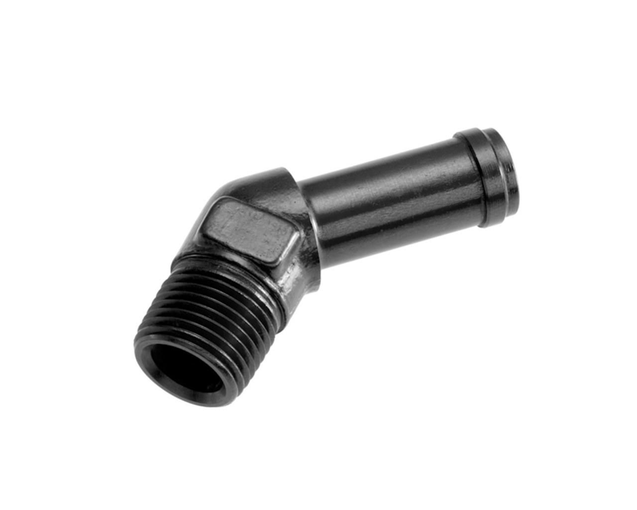 Redhorse Pipe Fitting 844-10-08-2; NPT to Hose Barb Adapter Black 1/2 in. NPT Male 45 deg. 5/8 in. Hose Barb 
