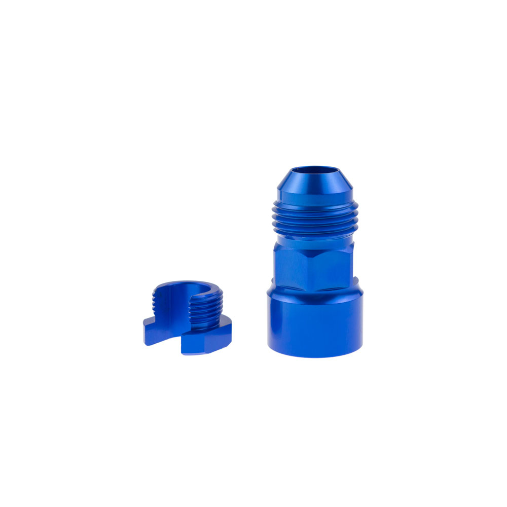 Redhorse Performance AN Fitting 881-08-06-1; AN to Quick Connect Adapter Blue -08AN Male Straight 3/8 in. SAE Female 
