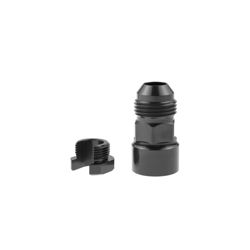 Redhorse Performance AN Fitting 881-08-06-2; AN to Quick Connect Adapter Black -08AN Male Straight 3/8 in. SAE Female 