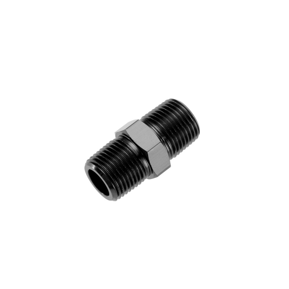 Redhorse Performance Pipe Fitting 911-08-2; NPT to NPT Union Black Anodized 1/2 in. NPT Male Straight 1/2 in. NPT Male 