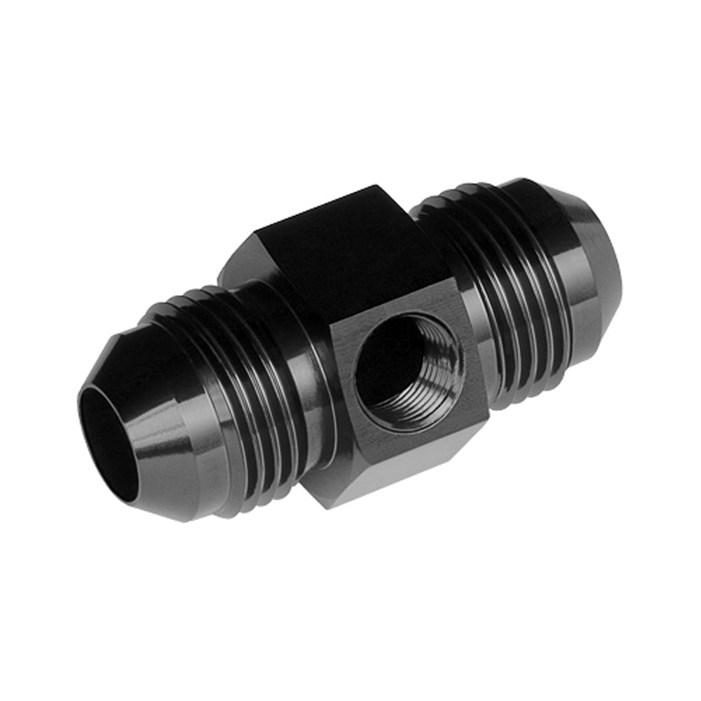 Redhorse Performance AN Fitting 9190-06-2; AN to AN Union Black -06AN Male Straight -06AN Male 