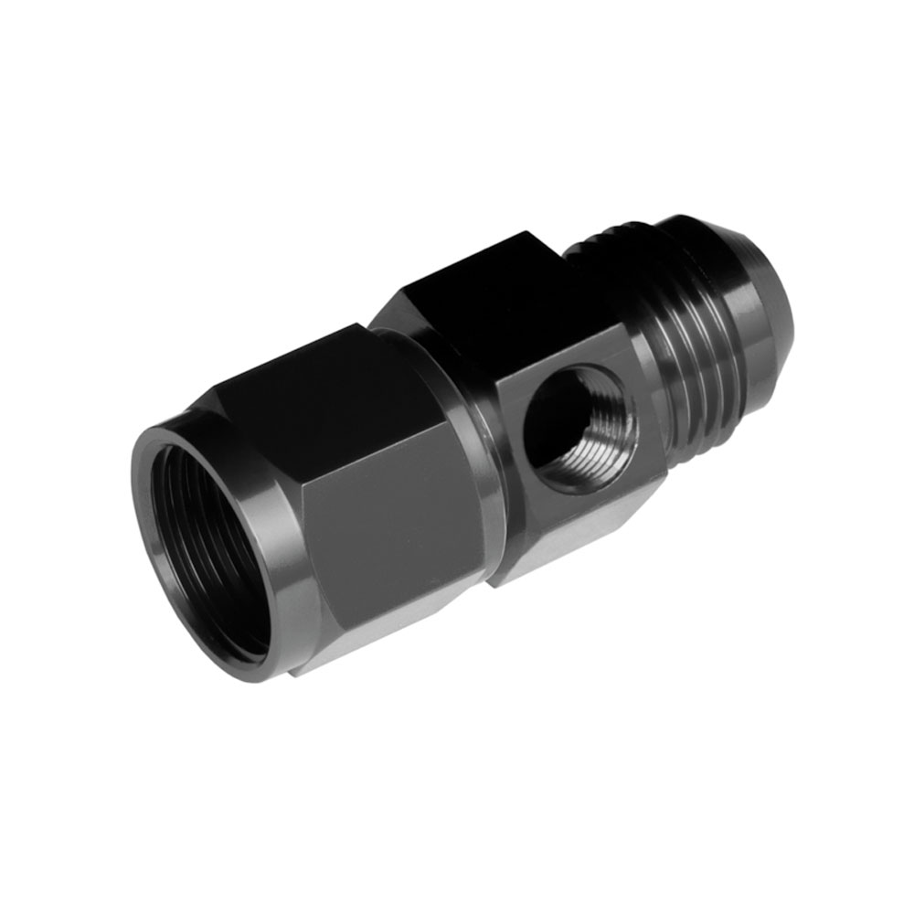 Redhorse Performance AN Fitting 9192-08-2; AN to AN Coupler Black -08AN Female Straight -08AN Male 