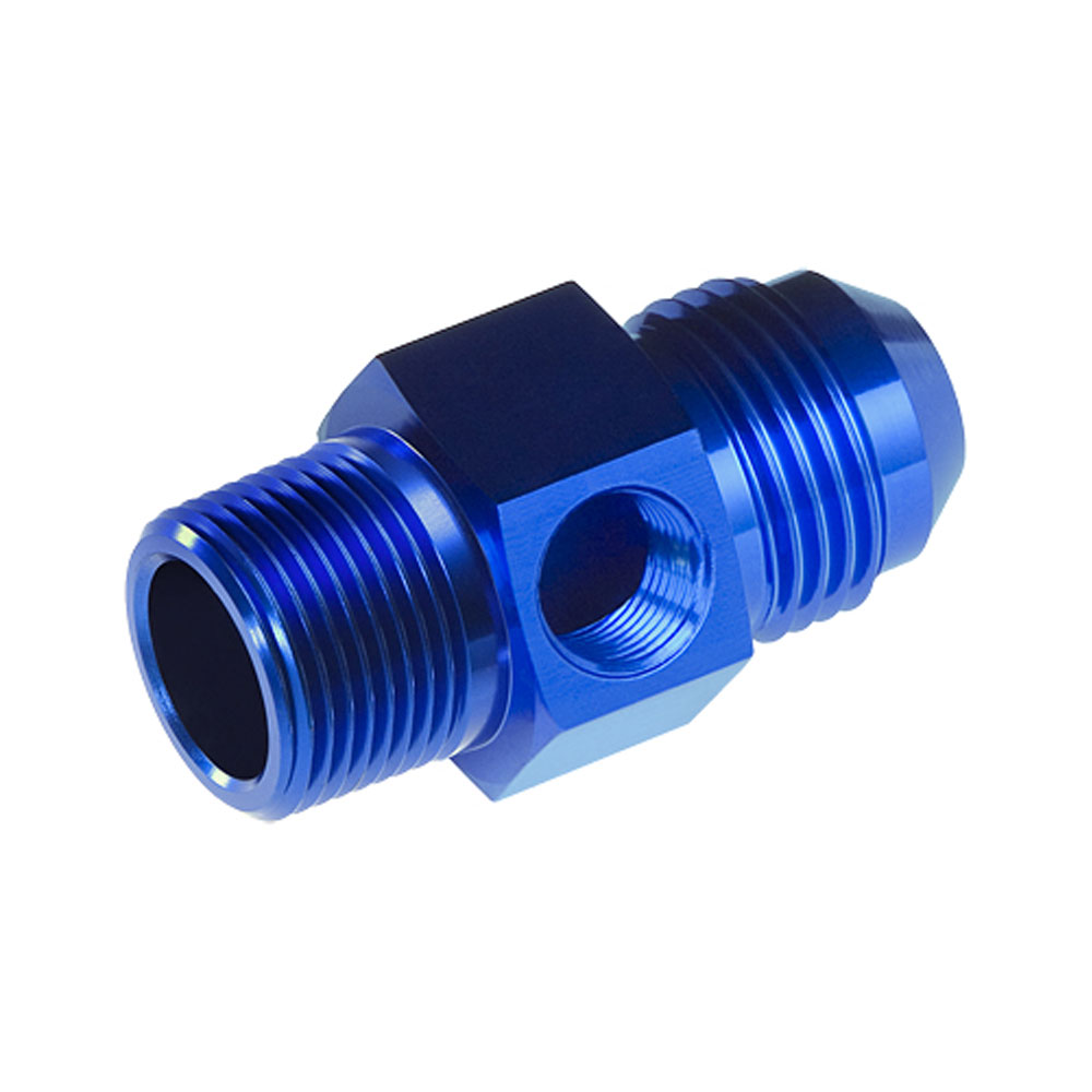 Redhorse AN Fitting 9194-08-06-1; AN to NPT Adapter Blue -08AN Male Straight 3/8 in. NPT Male 