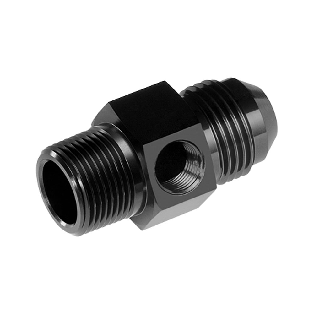 Redhorse Performance AN Fitting 9194-08-06-2; AN to NPT Adapter Black -08AN Male Straight 3/8 in. NPT Male 